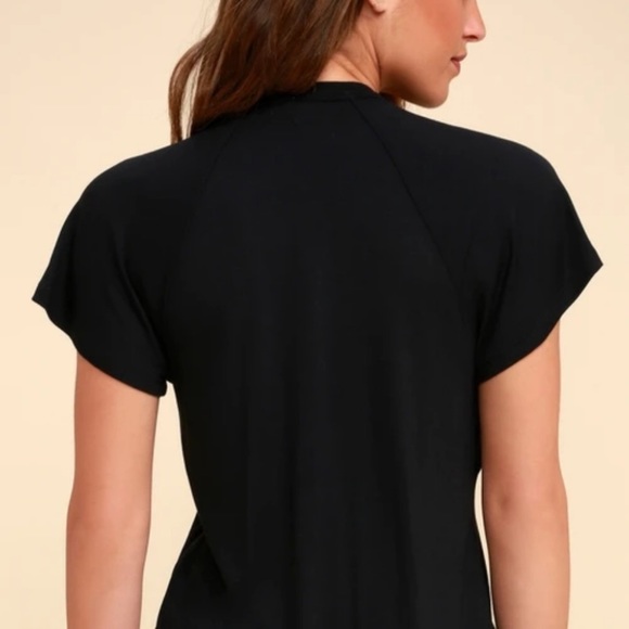 Free People Black Just A Twist Basic T-Shirt size extra small - Picture 3 of 11
